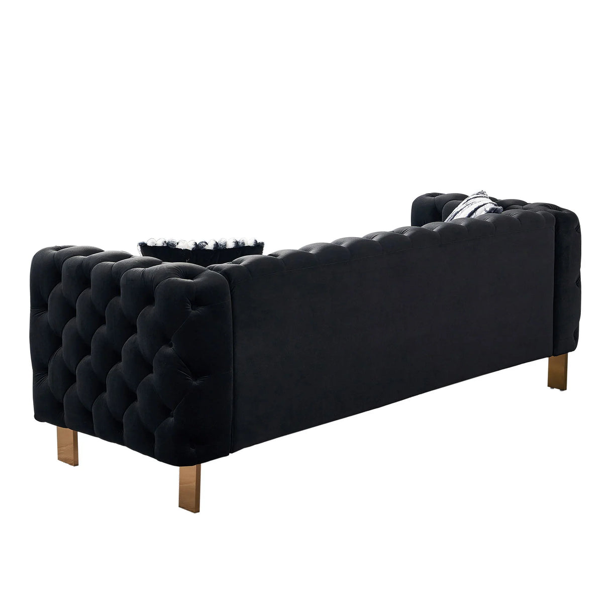 Chesterfield - Modern Tufted Velvet Living Room Sofa, 84.25''W Couch - Furniture Home Direct