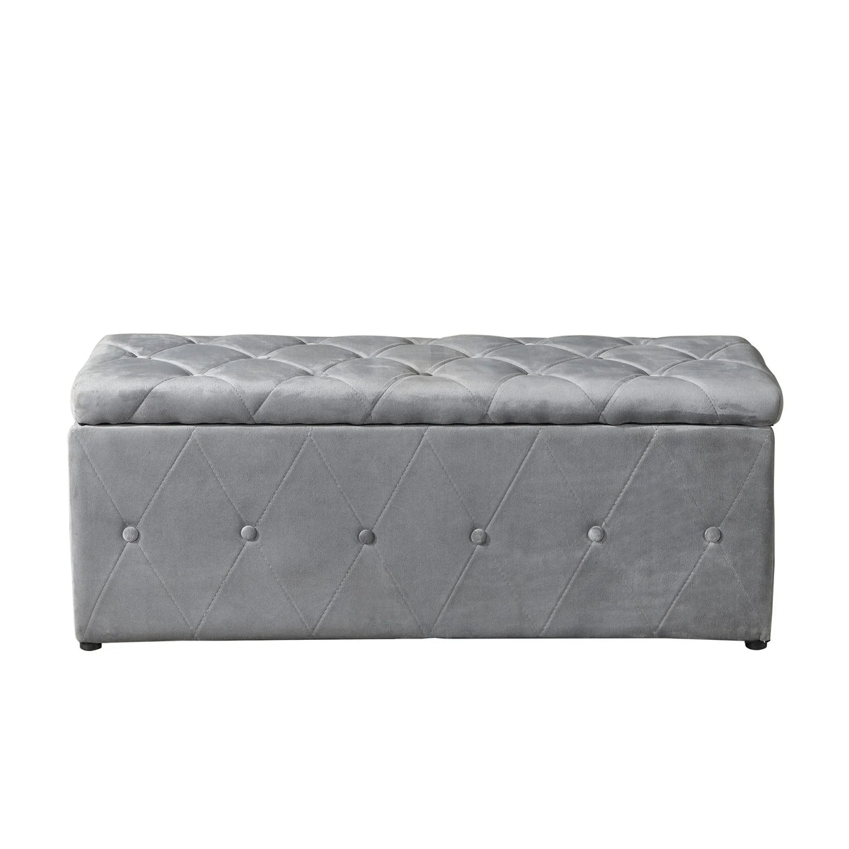 3 Piece Rectangular Storage Ottoman Short Velvet With 2 Set Ottomans - Furniture Home Direct