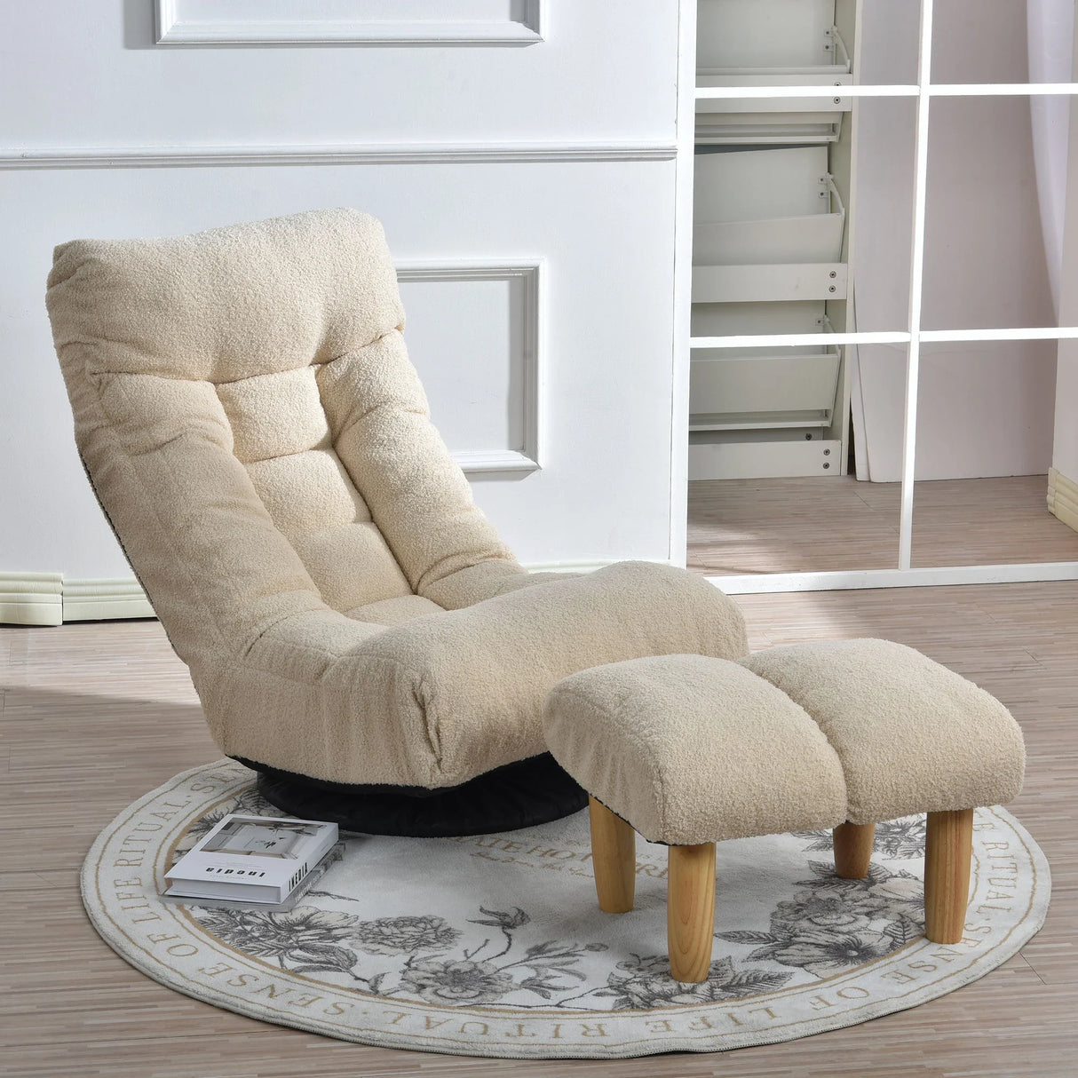 Adjustable Japanese Reclining Floor Chair Sofa With Metal Frame For Living Room - Furniture Home Direct