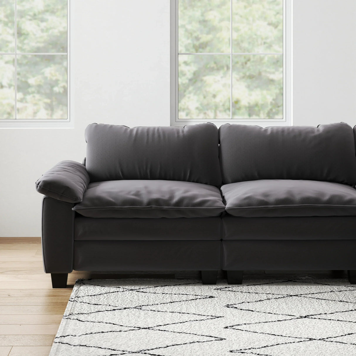 Living Room Bundle - Sectional + Rug + Accent Tables - Furniture Home Direct