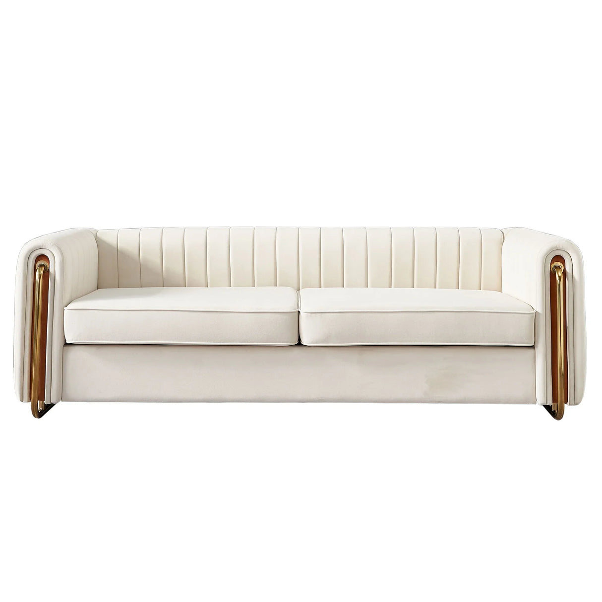 Contemporary Velvet Sofa Couch For Living Room - Furniture Home Direct