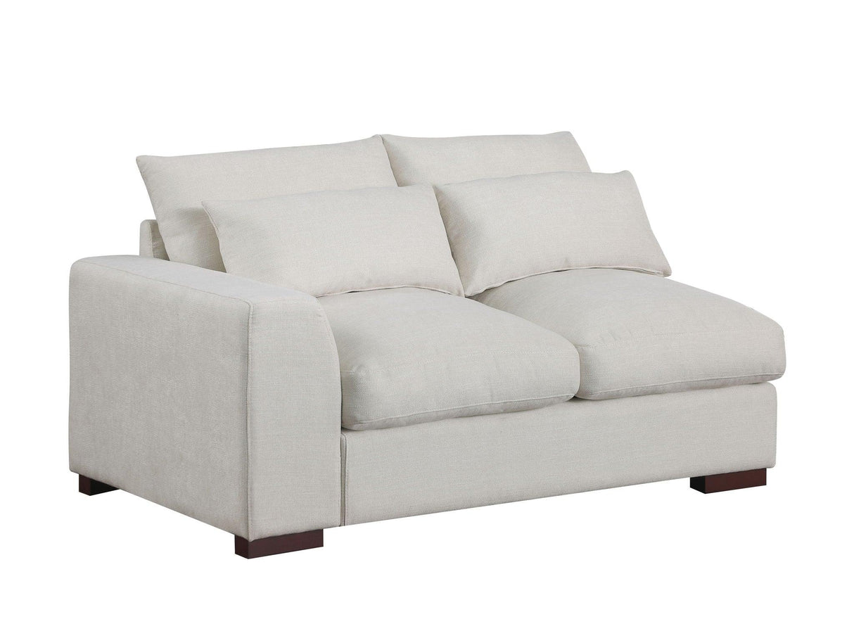 Tatman - Linen Blend Sectional With 2 Ottomans - Furniture Home Direct