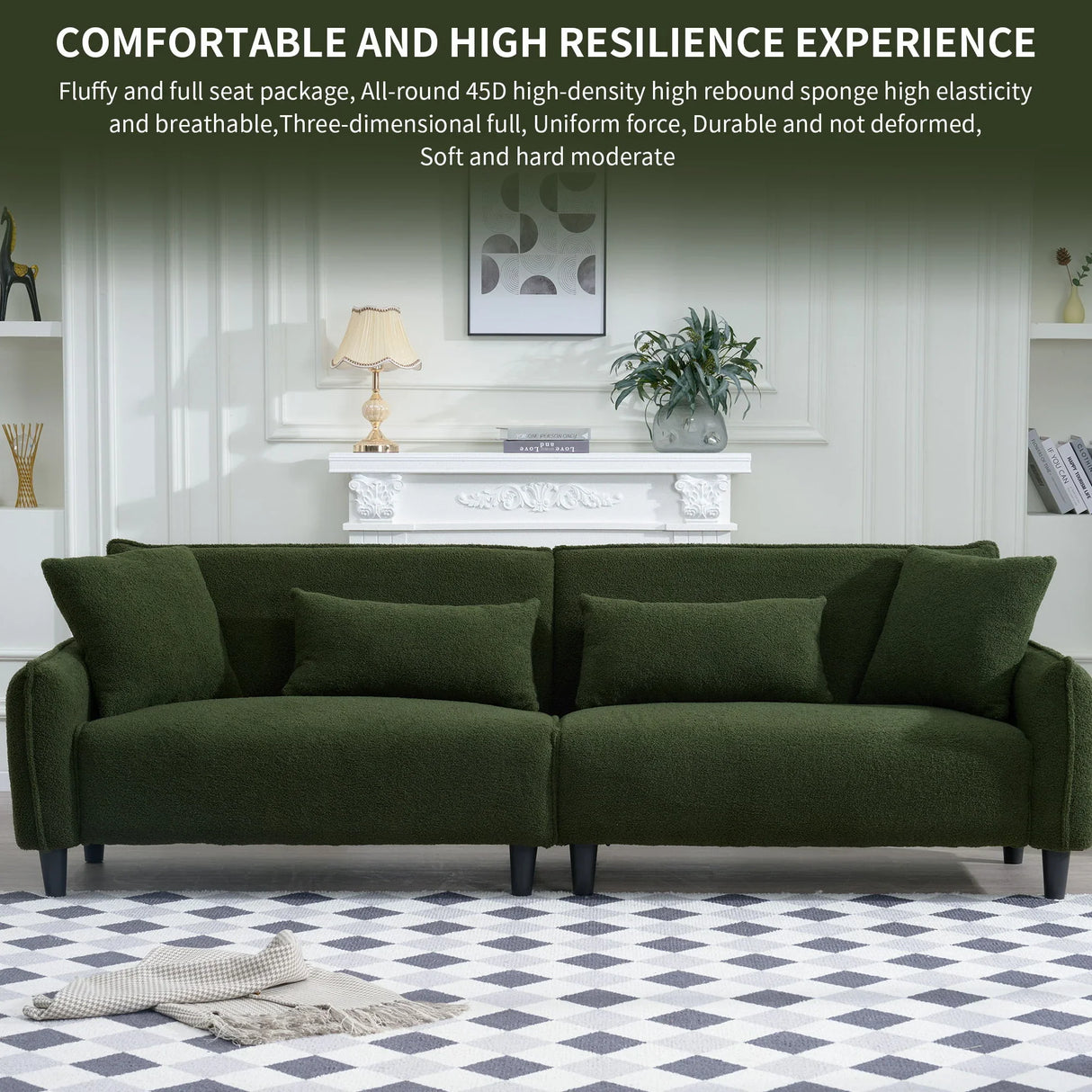 Teddy Velvet Sofa, Soft & Comfortable - Furniture Home Direct