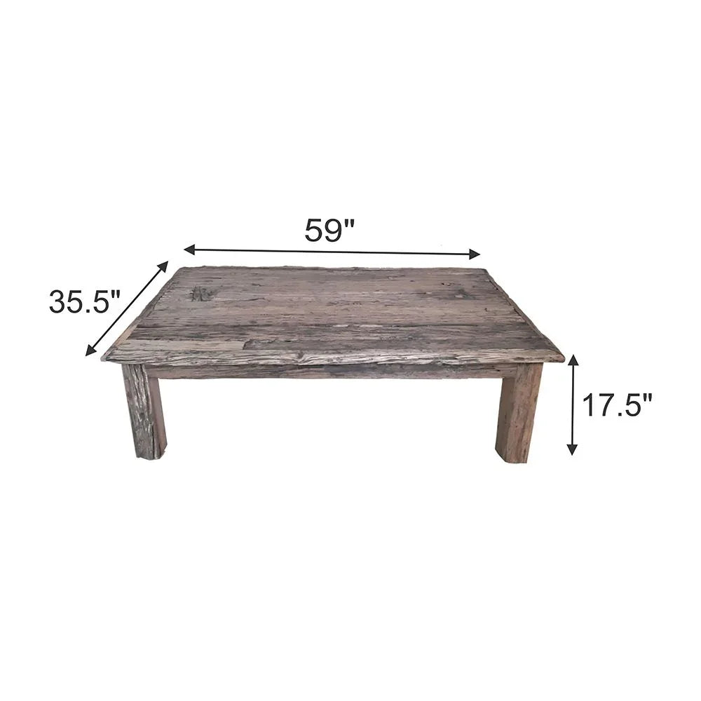Rustic Coffee Table - Wood - Furniture Home Direct