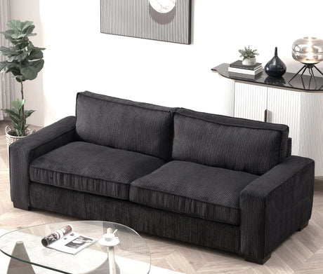 Luxe - Corduroy Sofa With Sleek Design, Spacious And Comfortable 3 Seater Couch - Furniture Home Direct
