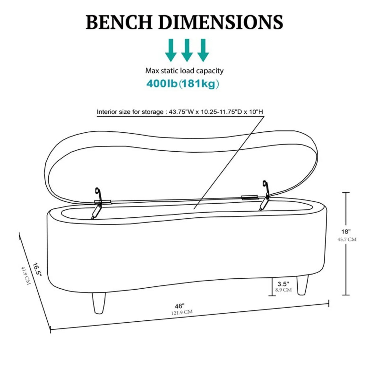 Flip Top Storage Bench - Furniture Home Direct