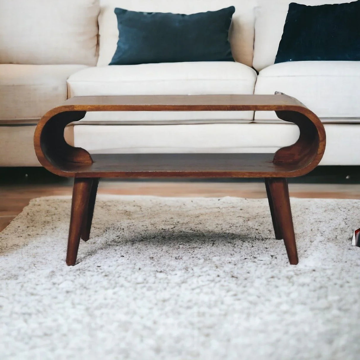 Solid Wood Open Coffee Table