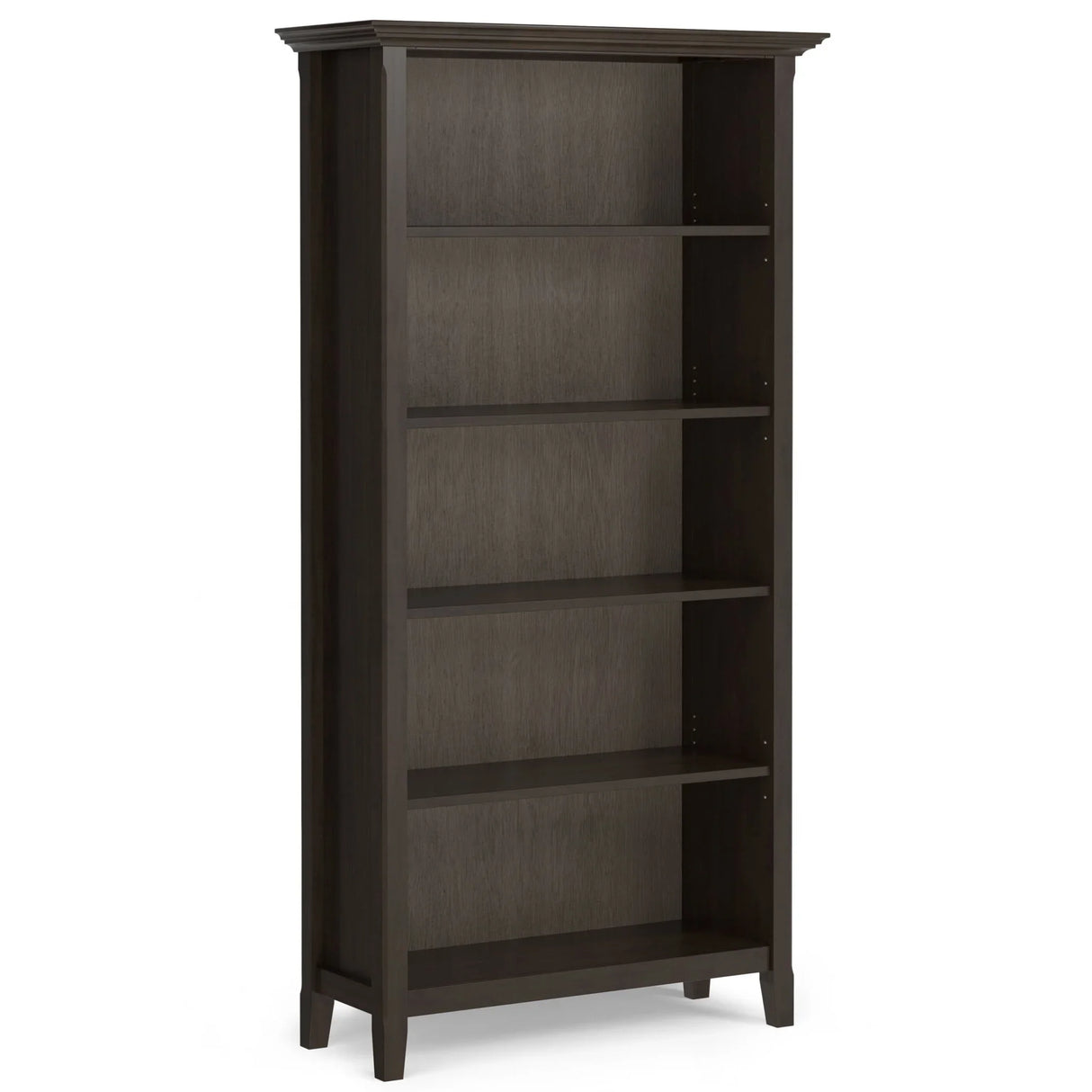 Amherst - Transitional 5 Shelf Bookcase - Brown - Furniture Home Direct