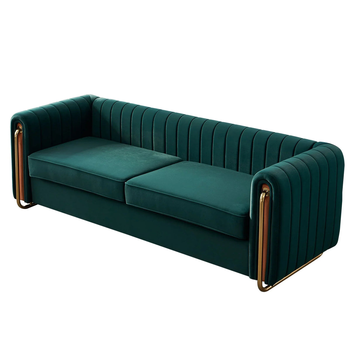 Contemporary Velvet Sofa Couch For Living Room - Furniture Home Direct
