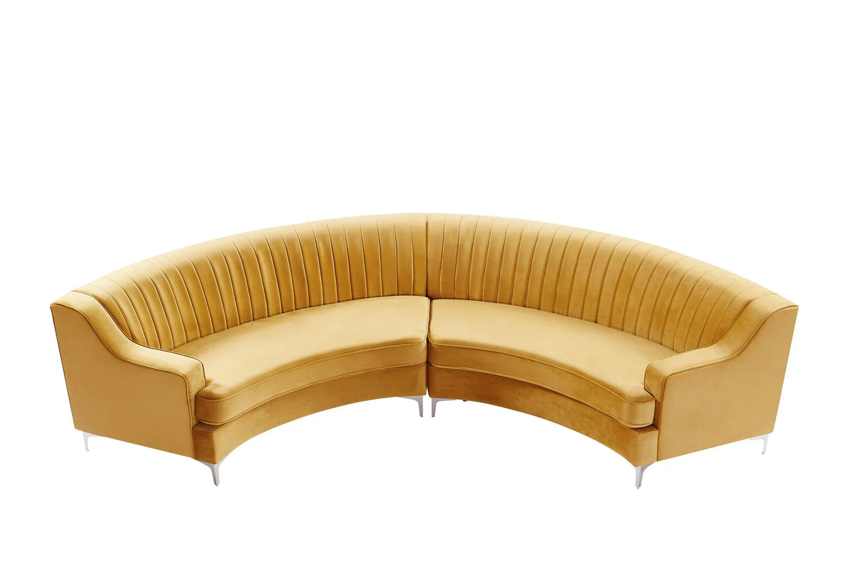 Velvet Curved Sofa - Furniture Home Direct
