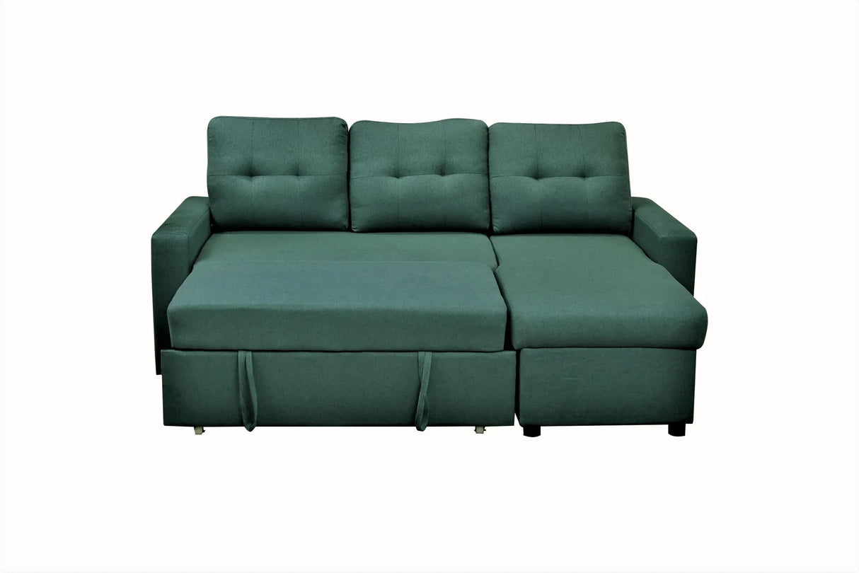 Convertible L Shaped Sectional Sleeper Sofa Bed, Saving Pull Out Couch - Furniture Home Direct