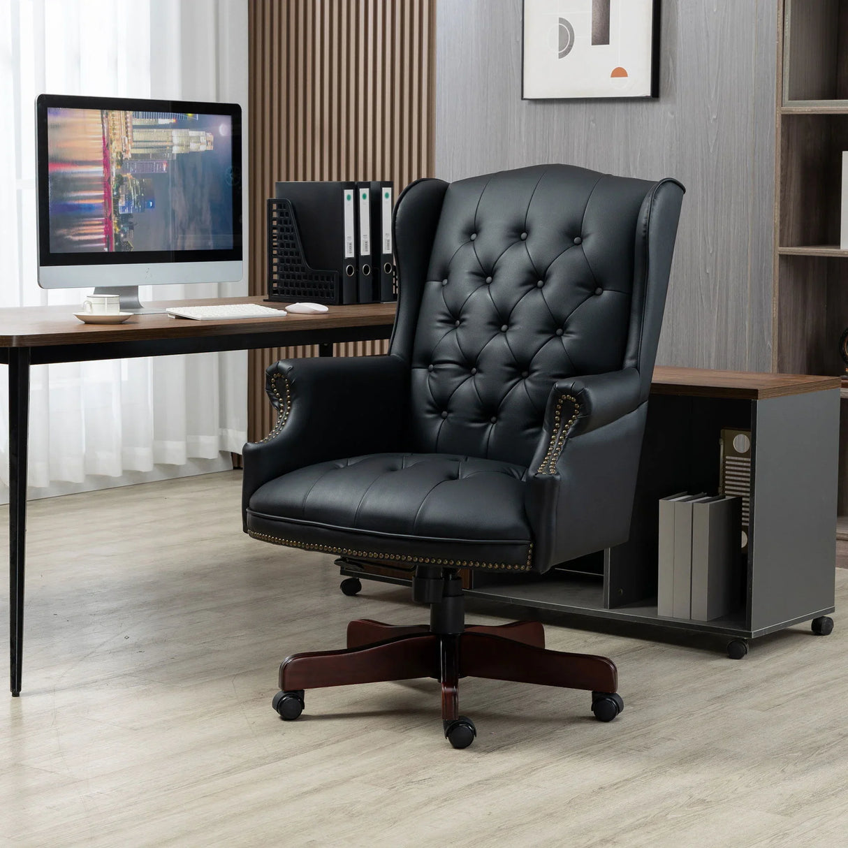 Executive Office Chair, High Back Reclining Comfortable Desk Chair With Smooth Glide Caster Wheels - Furniture Home Direct
