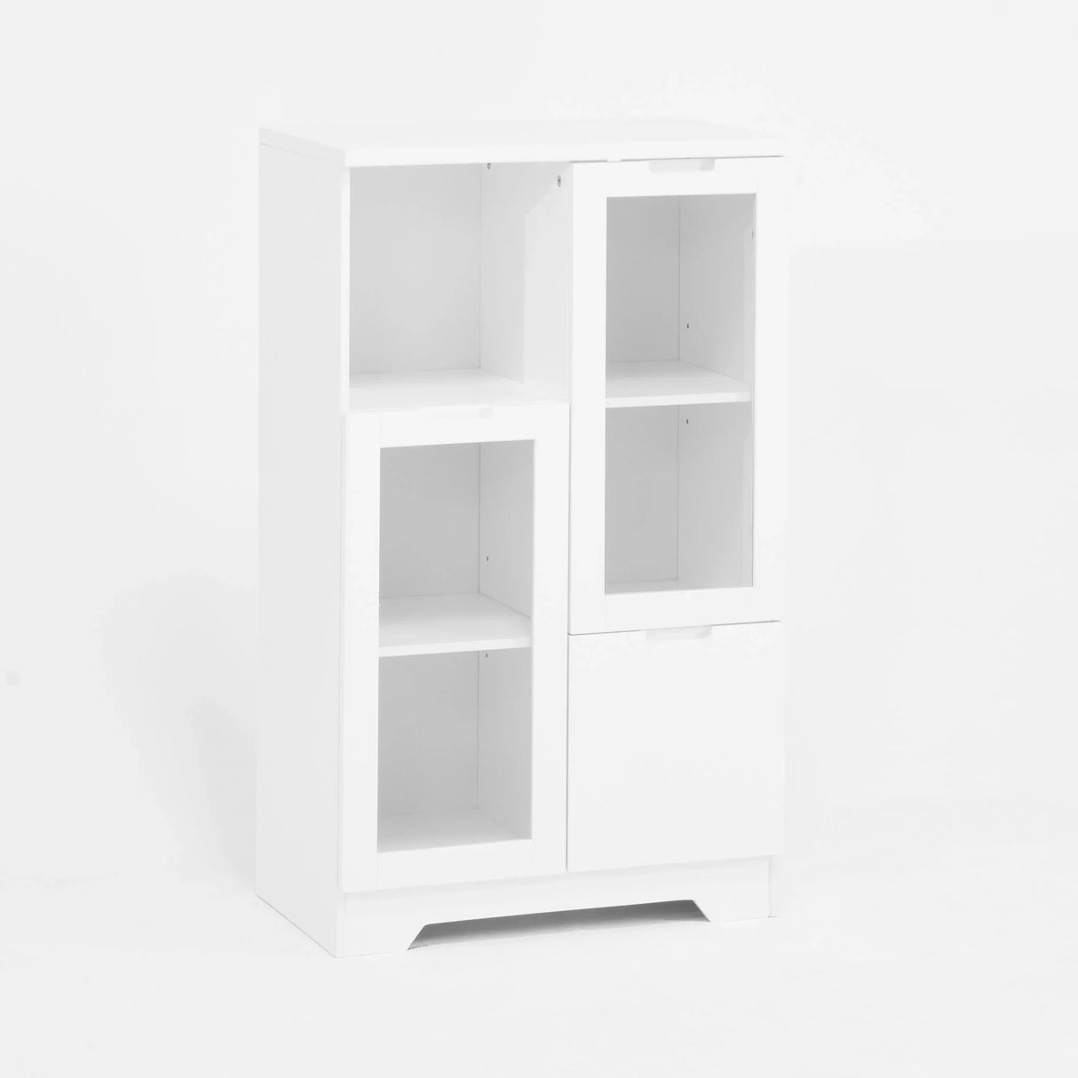 Modern Cabinet With Glass Doors And Drawer - Furniture Home Direct