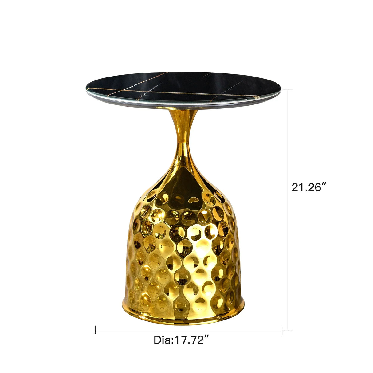 Nordic Style Iron Round Tray Coffee Table Carbon Steel - Gold - Furniture Home Direct