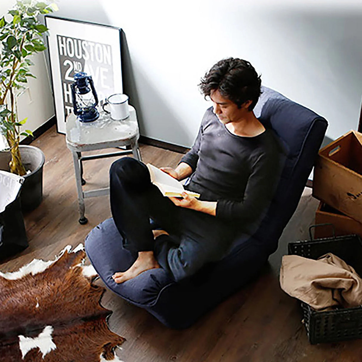 Reclining Japanese Chair Lazy Sofa Tatami Balcony Adjustable Chair - Furniture Home Direct