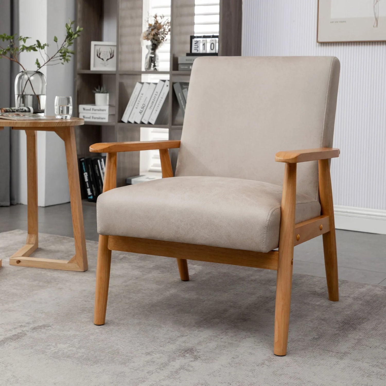 Wide Classic Mid-Century Modern Arm Chair - Furniture Home Direct