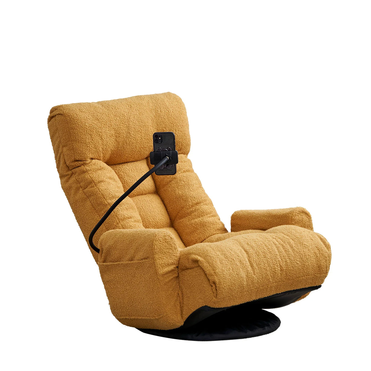 Adjustable Swivel Lounge Chair With 360 Degree Rotating Seat And Headrest Support - Furniture Home Direct