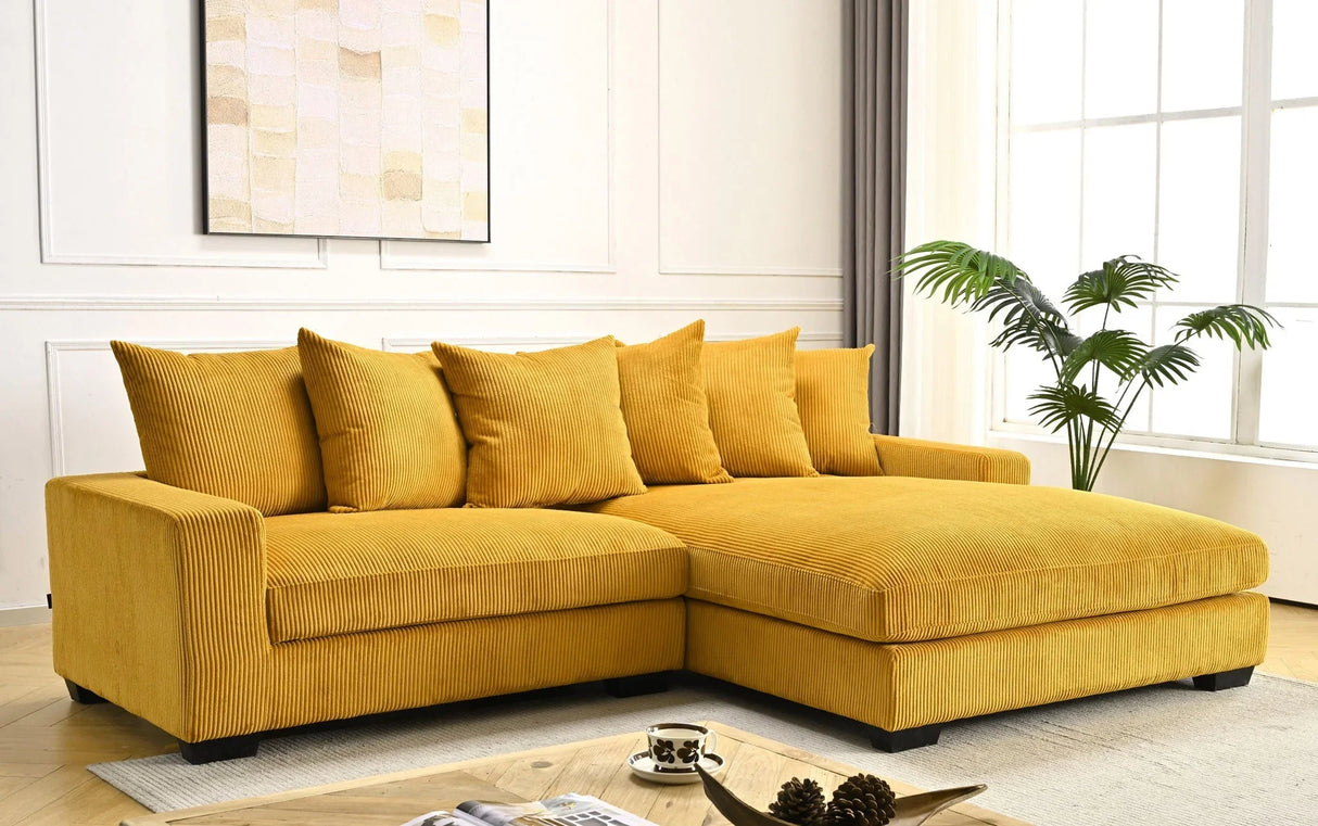 Luxe - Oversized 2 Piece Sectional Couches For Living Room, L Shaped Sofa With Chaise - Furniture Home Direct