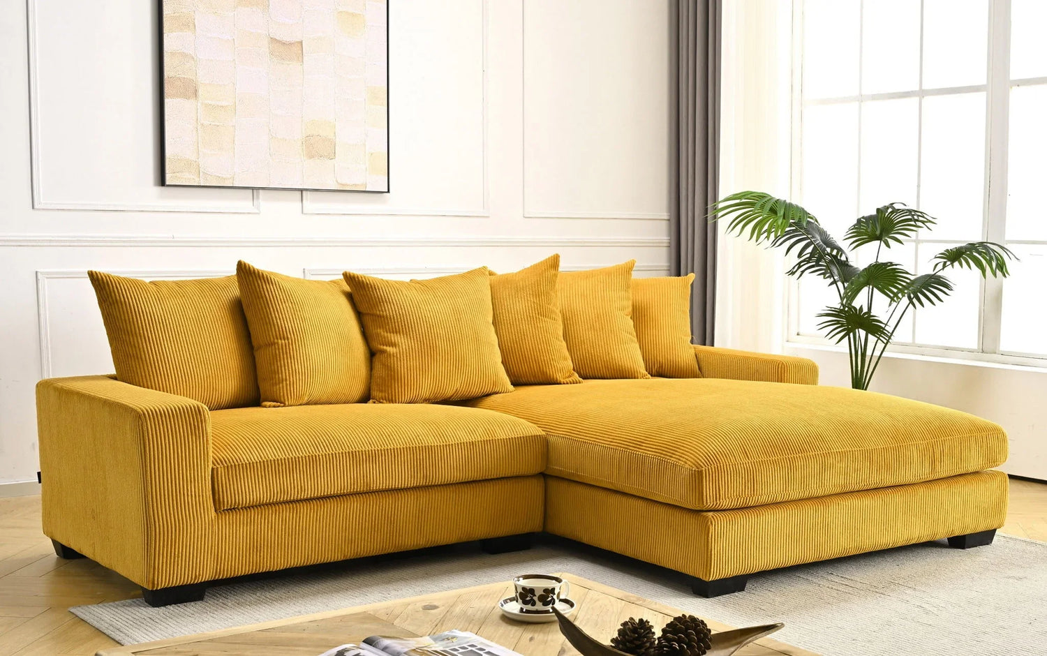 Luxe - Oversized 2 Piece Sectional Couches For Living Room, L Shaped Sofa With Chaise - Furniture Home Direct