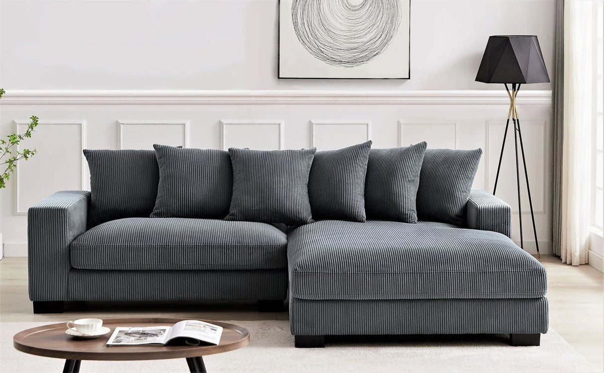 Luxe - Oversized 2 Piece Sectional Couches For Living Room, L Shaped Sofa With Chaise - Furniture Home Direct