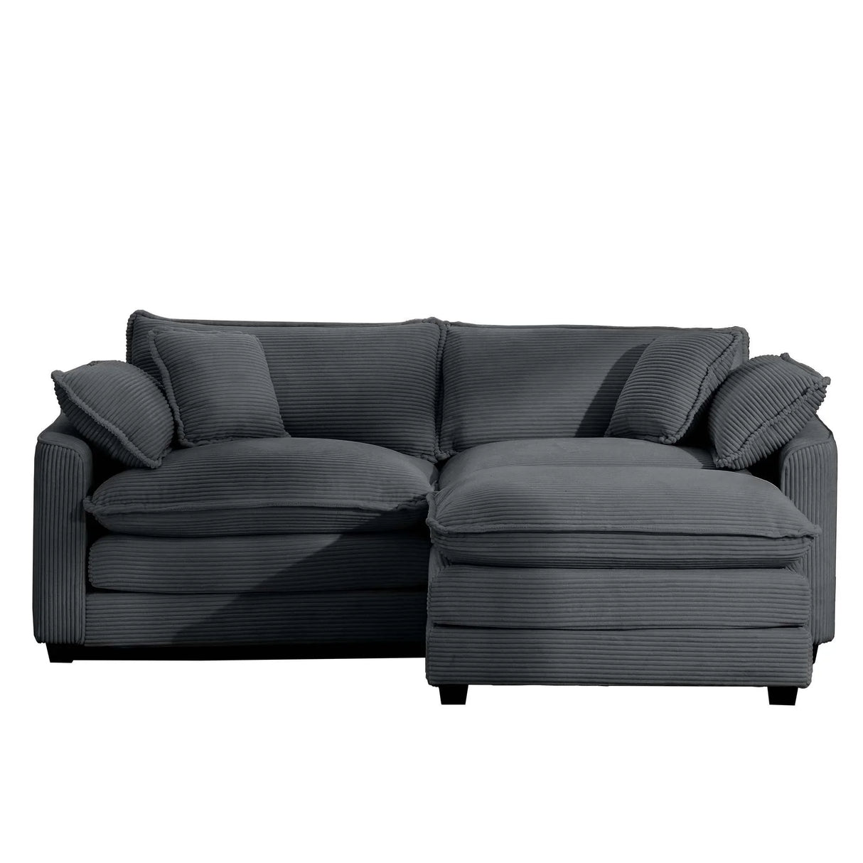 Modern Oversized Modular Cushion Sofa With Ottoman, Low Back, Deep Seating Sofa Set - Furniture Home Direct
