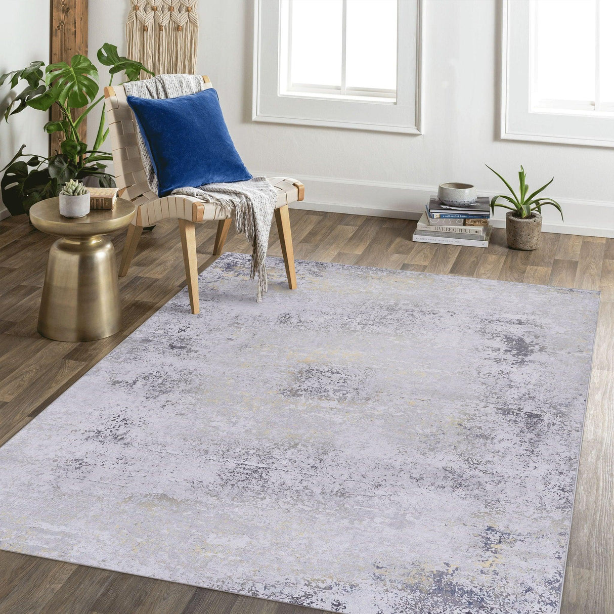 Maval - Abstract Washable Area Rug - Furniture Home Direct