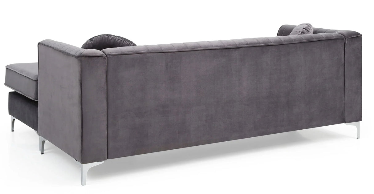 Delray - Micro Suede Sofa Chaise - Furniture Home Direct