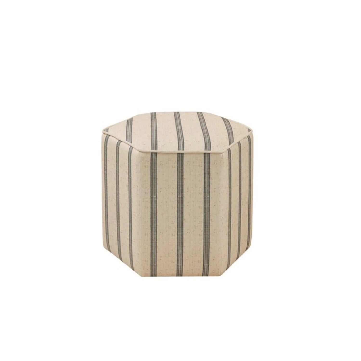 Accent Ottoman Printed Stripe - Furniture Home Direct