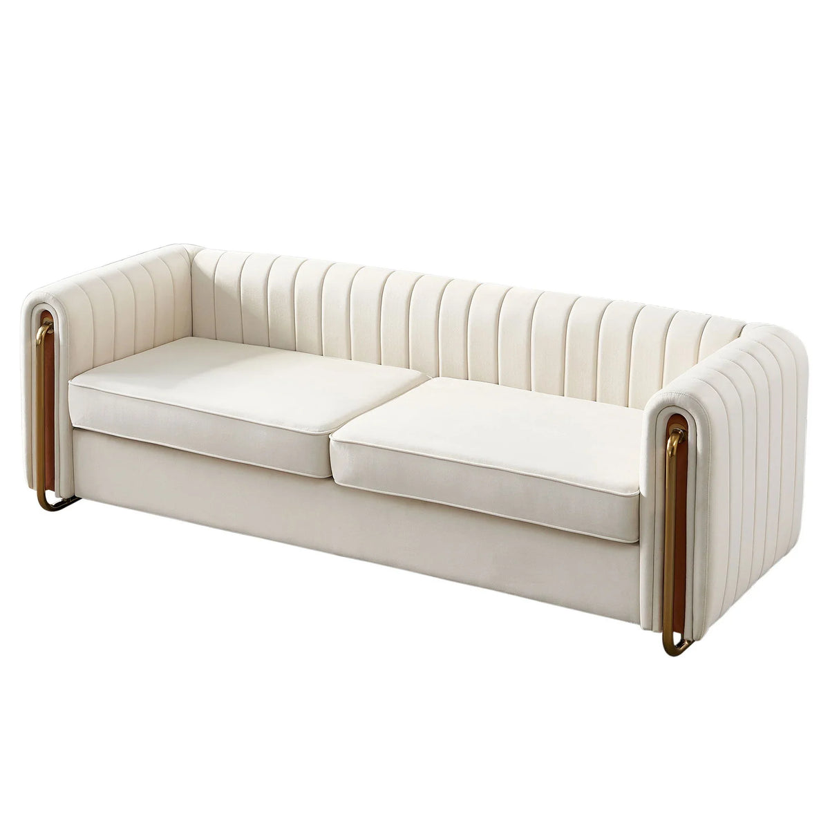 Contemporary Velvet Sofa Couch For Living Room - Furniture Home Direct