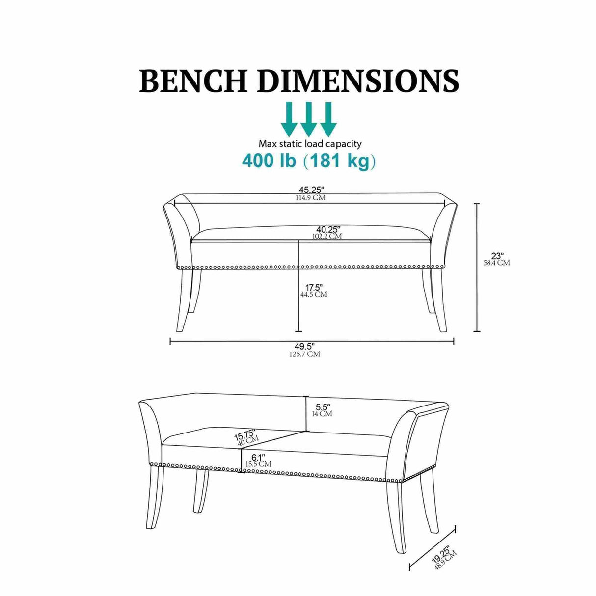 Welburn - Upholstered Bench - Furniture Home Direct
