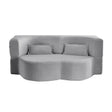Floor Convertible Sleeper Sofa Bed With 2 Pillows - Furniture Home Direct
