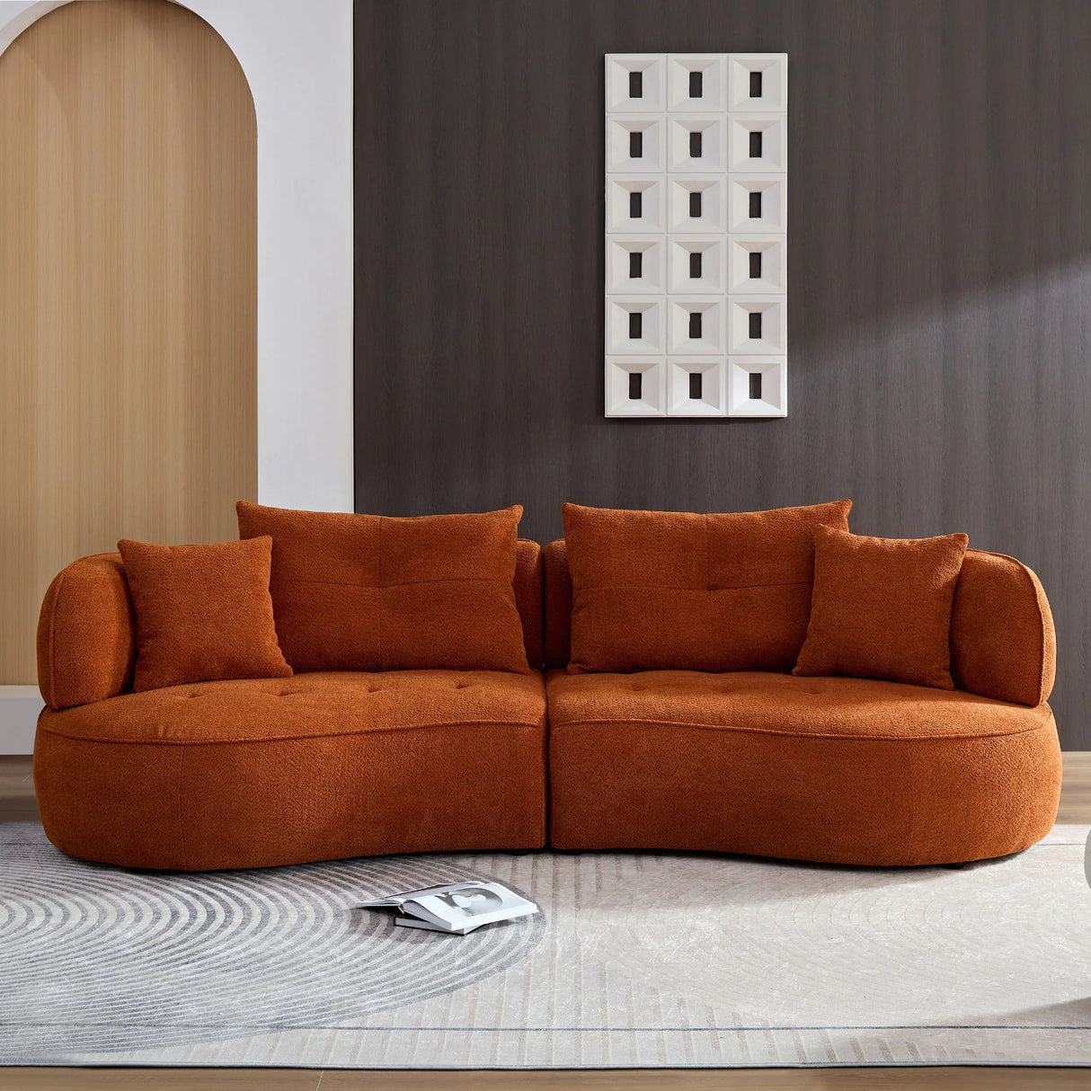 Modular Sofa, Durable Fabric, Solid Wood Frame, High Density Sponge Padding, Seating For 4 - Furniture Home Direct