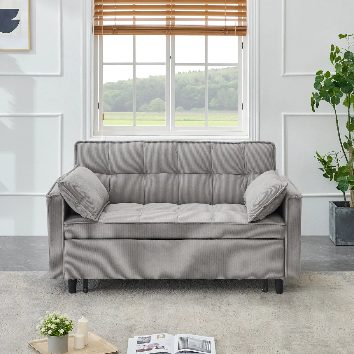 Two-Seat Casual Sofa With Pull Out Bed, Living Room Furniture - Furniture Home Direct