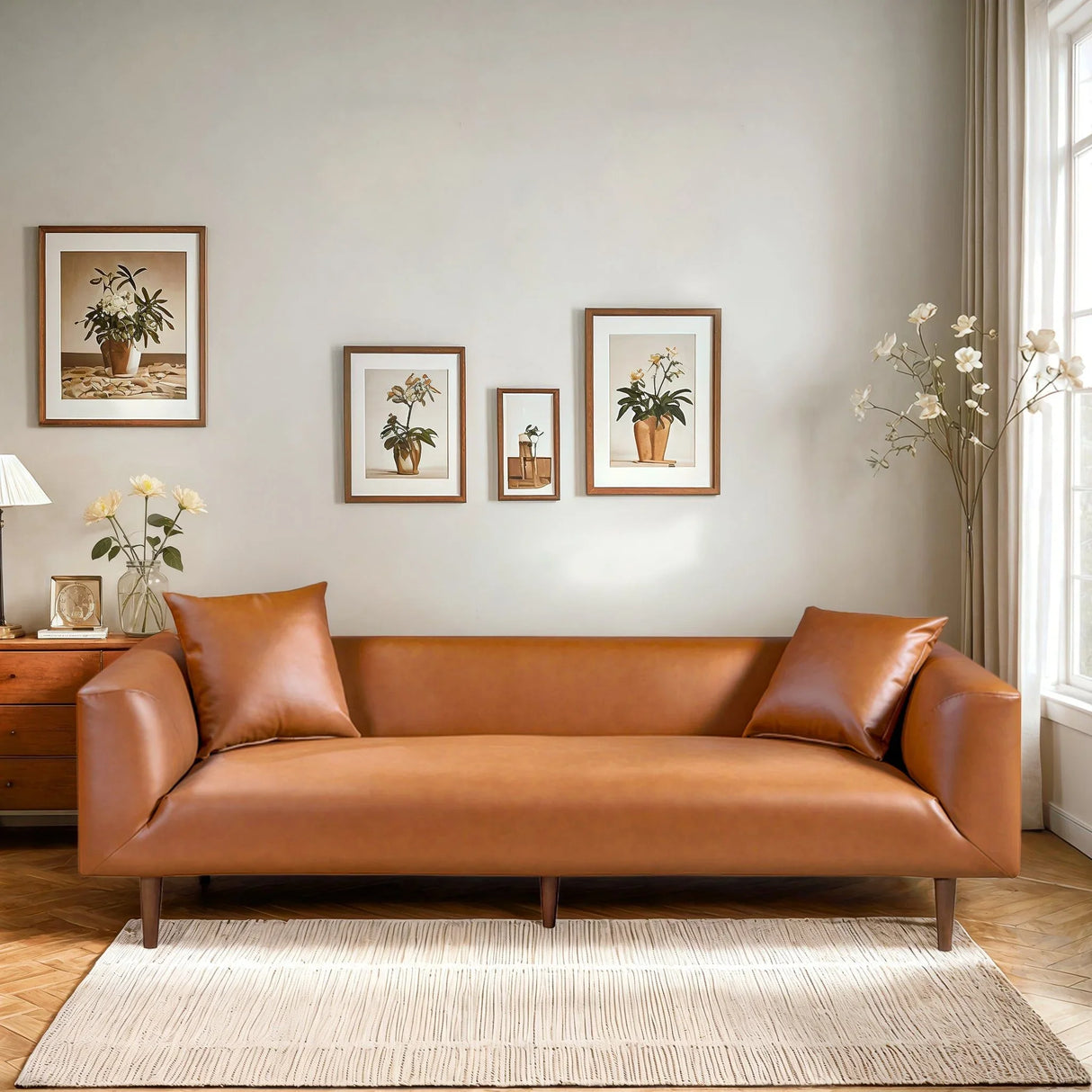 Elwood - Sofa - Cognac - Furniture Home Direct