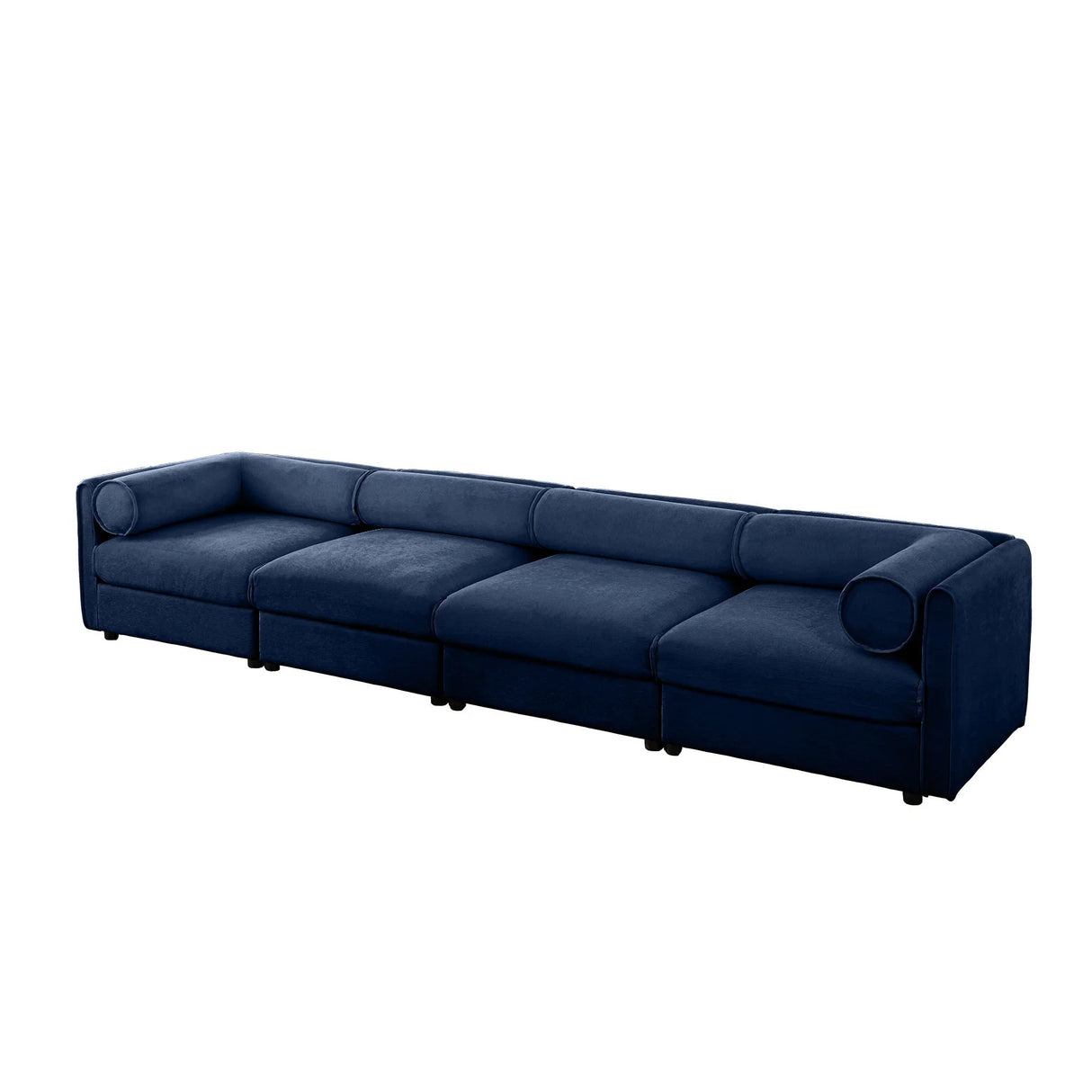 Stylish Chenille Sofa With Storage Seat And Cylindrical Backrest - Furniture Home Direct