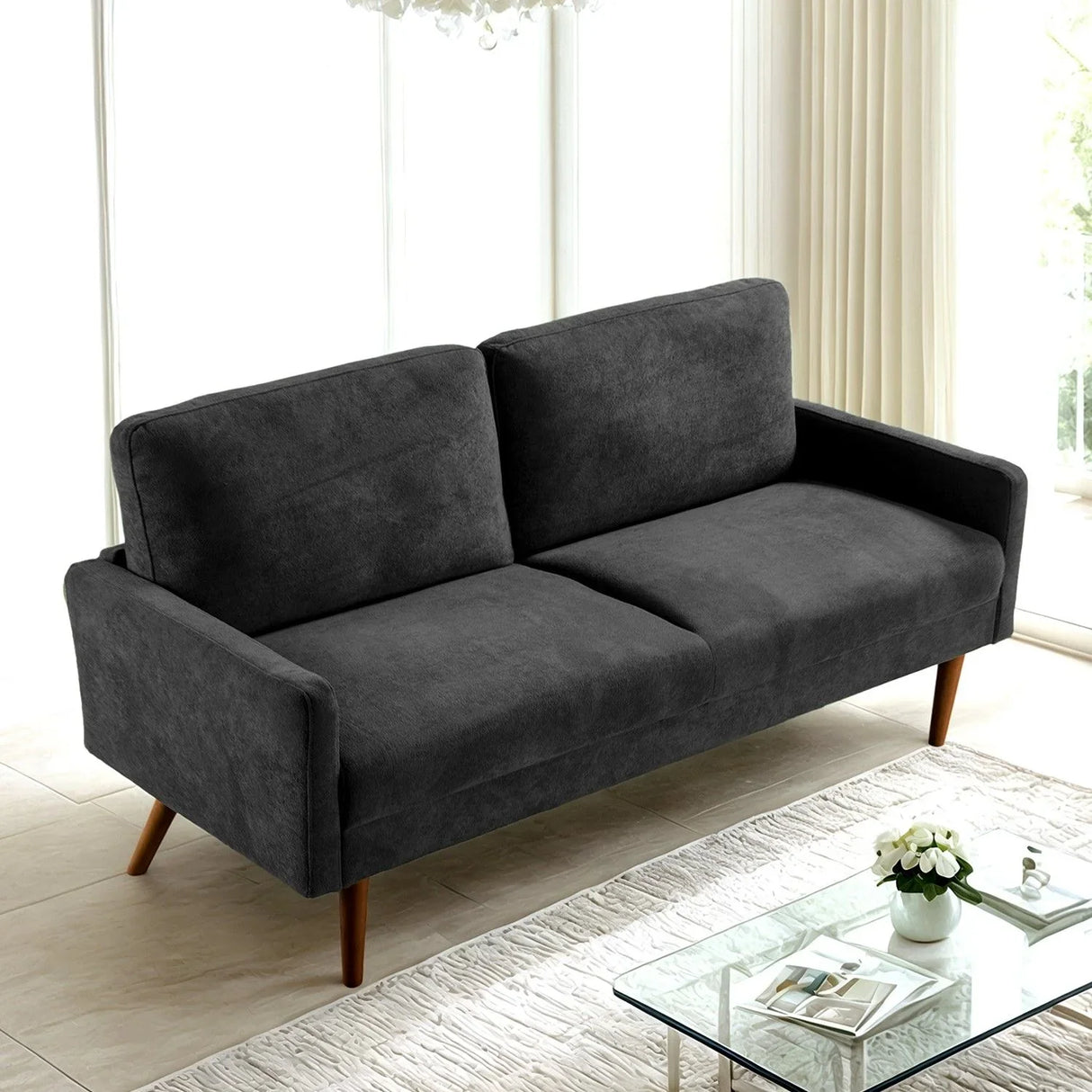 Sofa, European Style With Sleek Design, Modern & Vintage Flair, Upholstered 3 Seater Couch - Furniture Home Direct