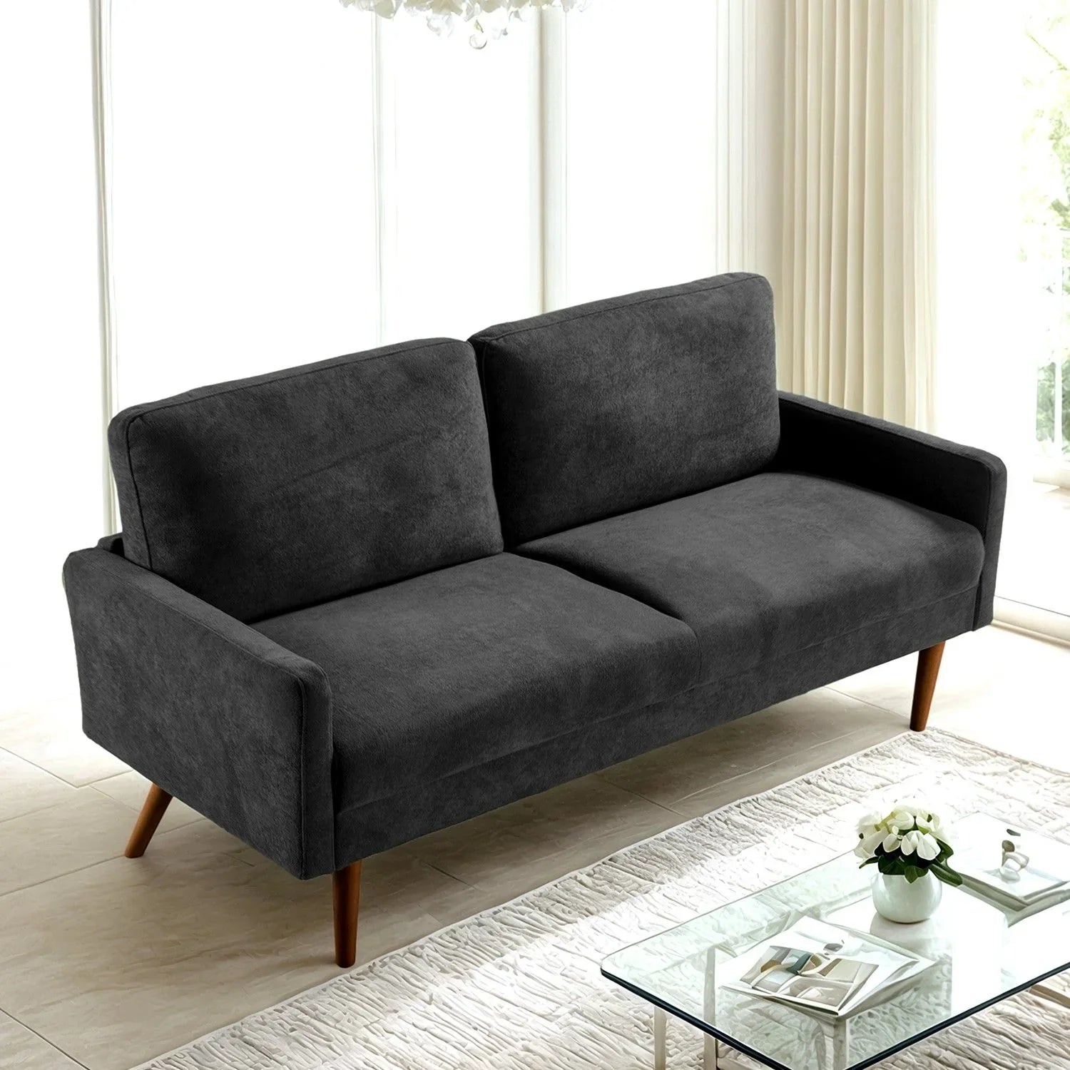 Sofa, European Style With Sleek Design, Modern & Vintage Flair, Upholstered 3 Seater Couch - Furniture Home Direct