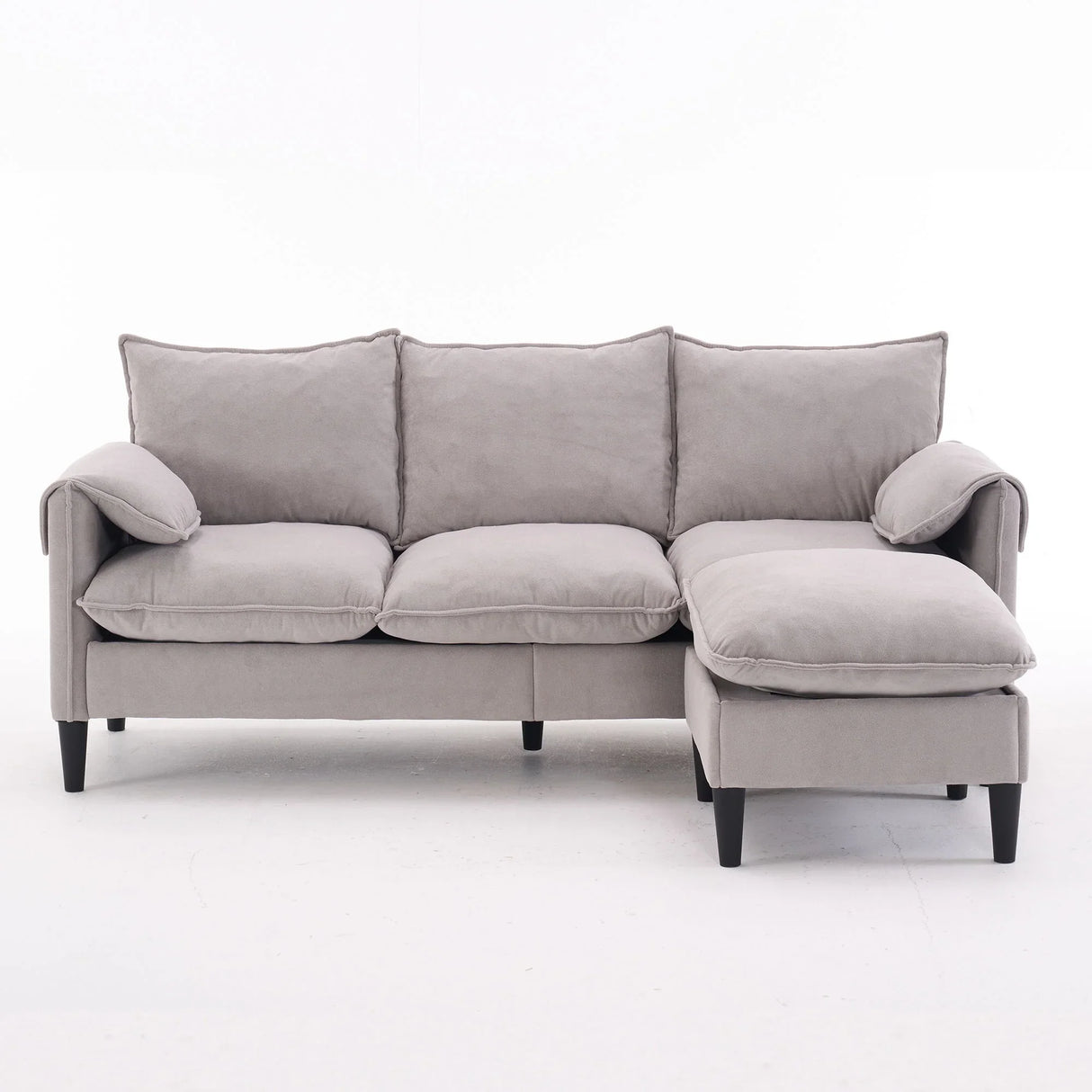 Convertible Combination Sofa With Footstools With Storage - Furniture Home Direct