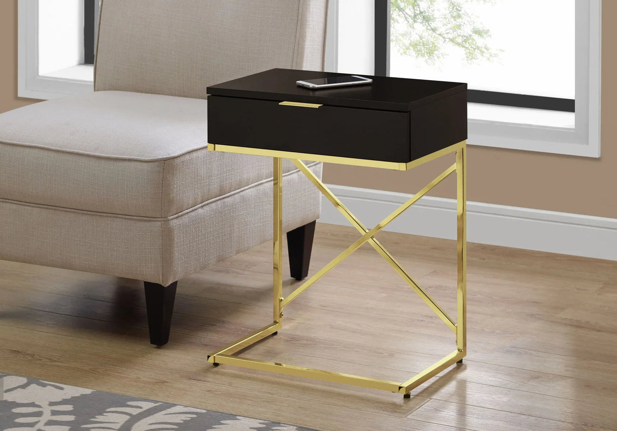 Accent Side Table, Storage Drawer, Spacious Tabletop, Contemporary & Modern - Furniture Home Direct