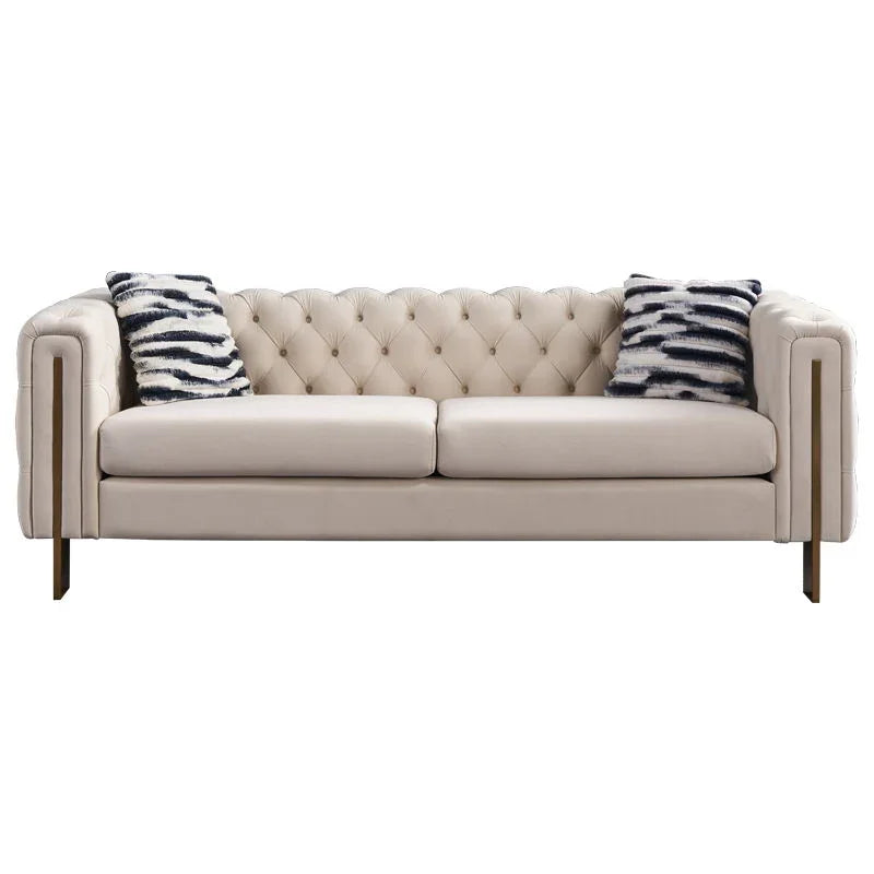 Chesterfield - Modern Tufted Velvet Living Room Sofa, 84.25''W Couch - Furniture Home Direct