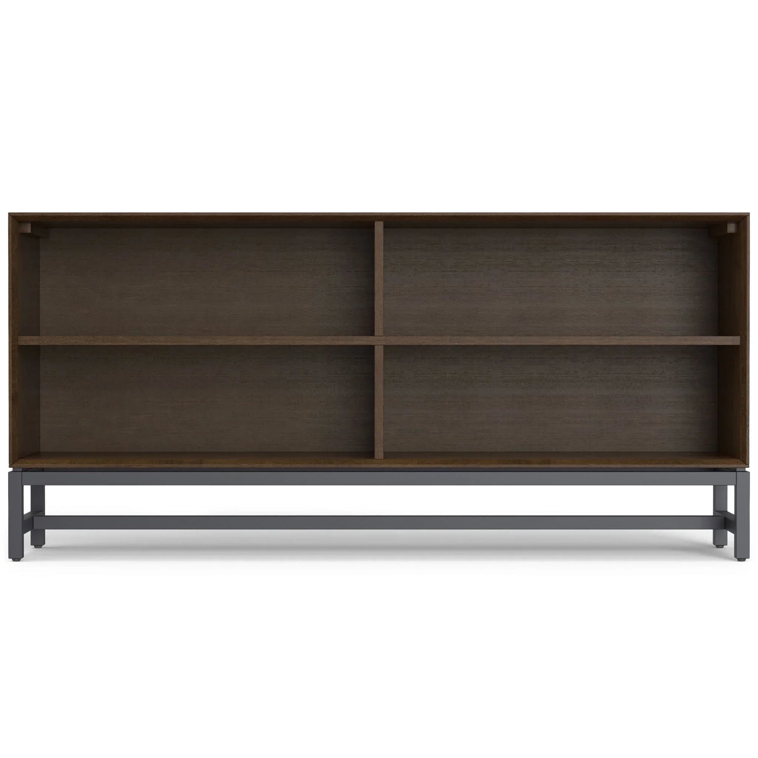 Banting - Low Wide Bookcase - Walnut Brown - Furniture Home Direct