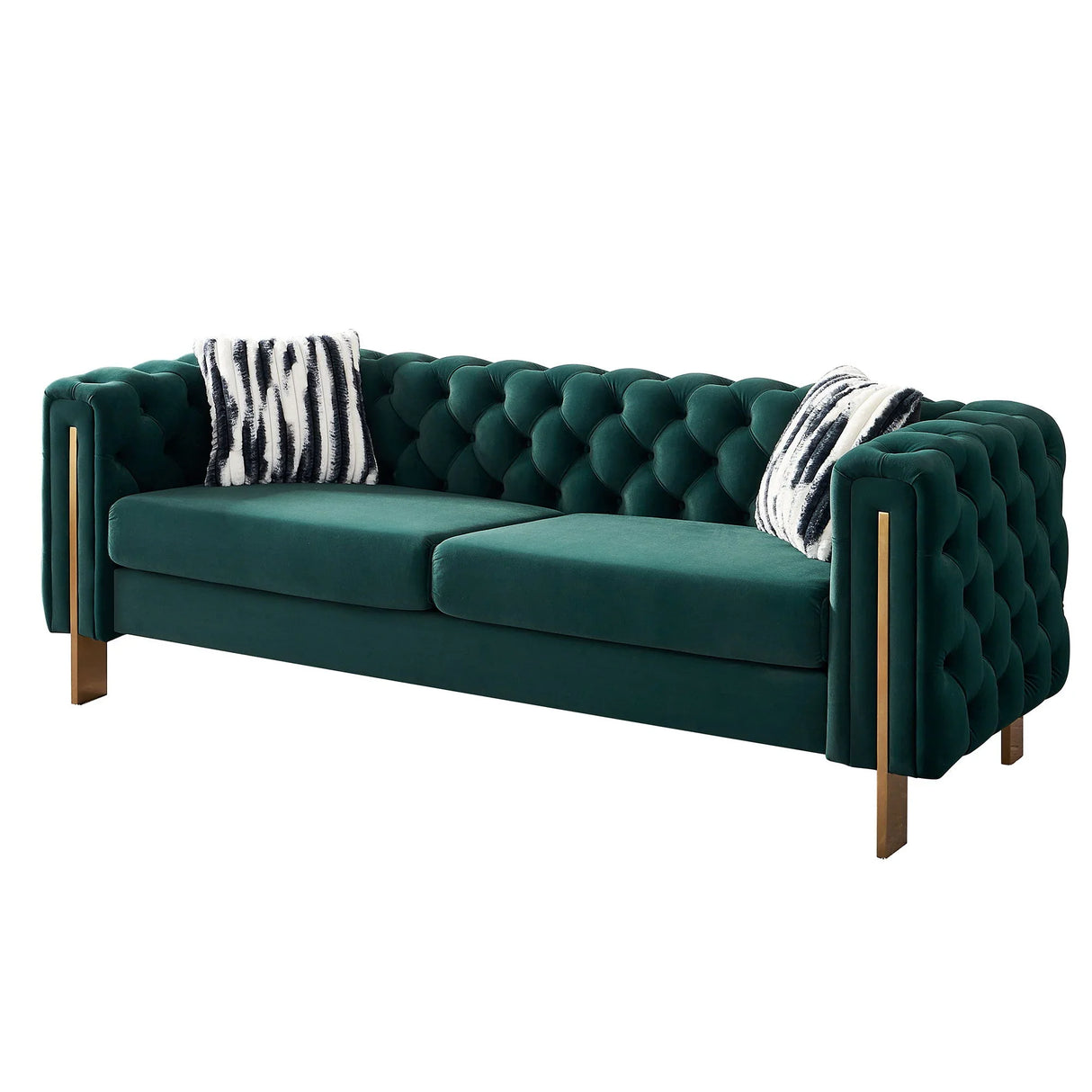 Chesterfield - Modern Tufted Velvet Living Room Sofa, 84.25''W Couch - Furniture Home Direct
