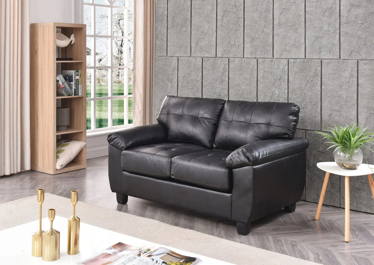 Stylish Loveseat With Padded Arms - Furniture Home Direct