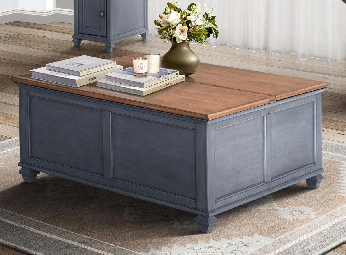 Americana - Lift-Top Coffee Table - Blue - Furniture Home Direct