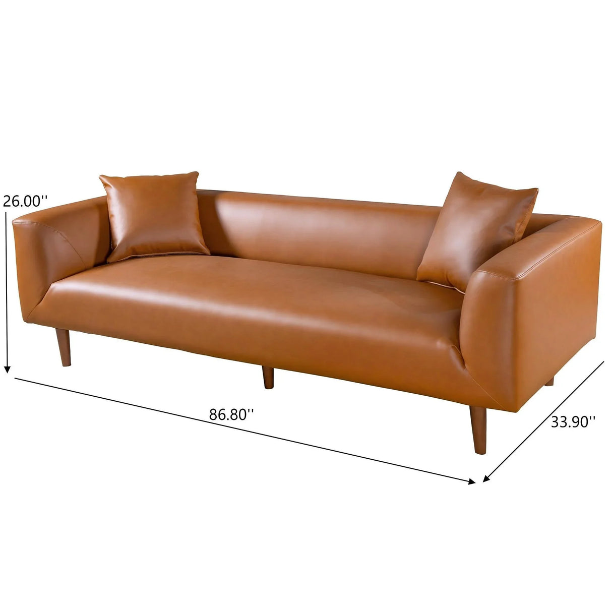 Elwood - Sofa - Cognac - Furniture Home Direct
