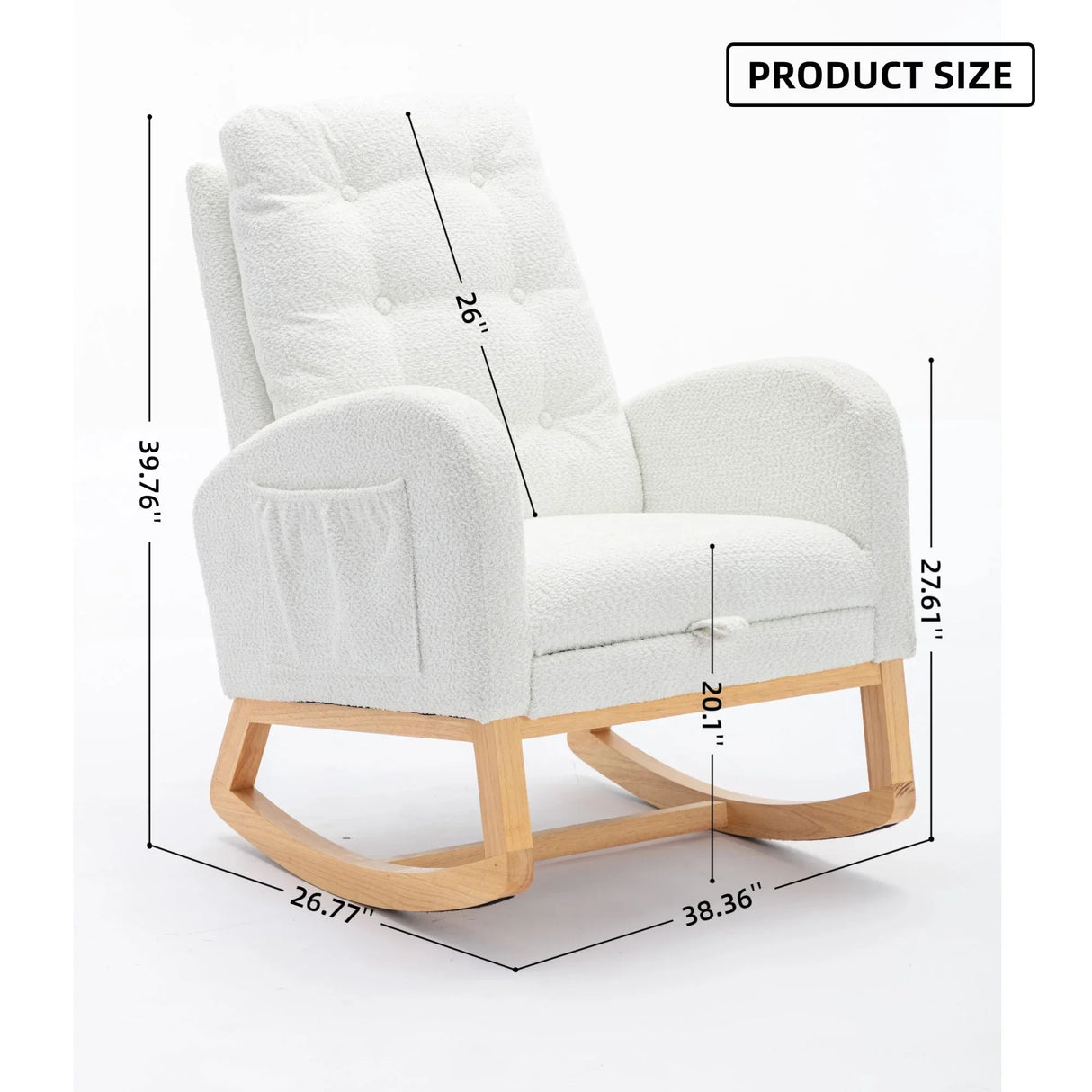 Accent Rocking Chair With Footrest, High Back - Furniture Home Direct