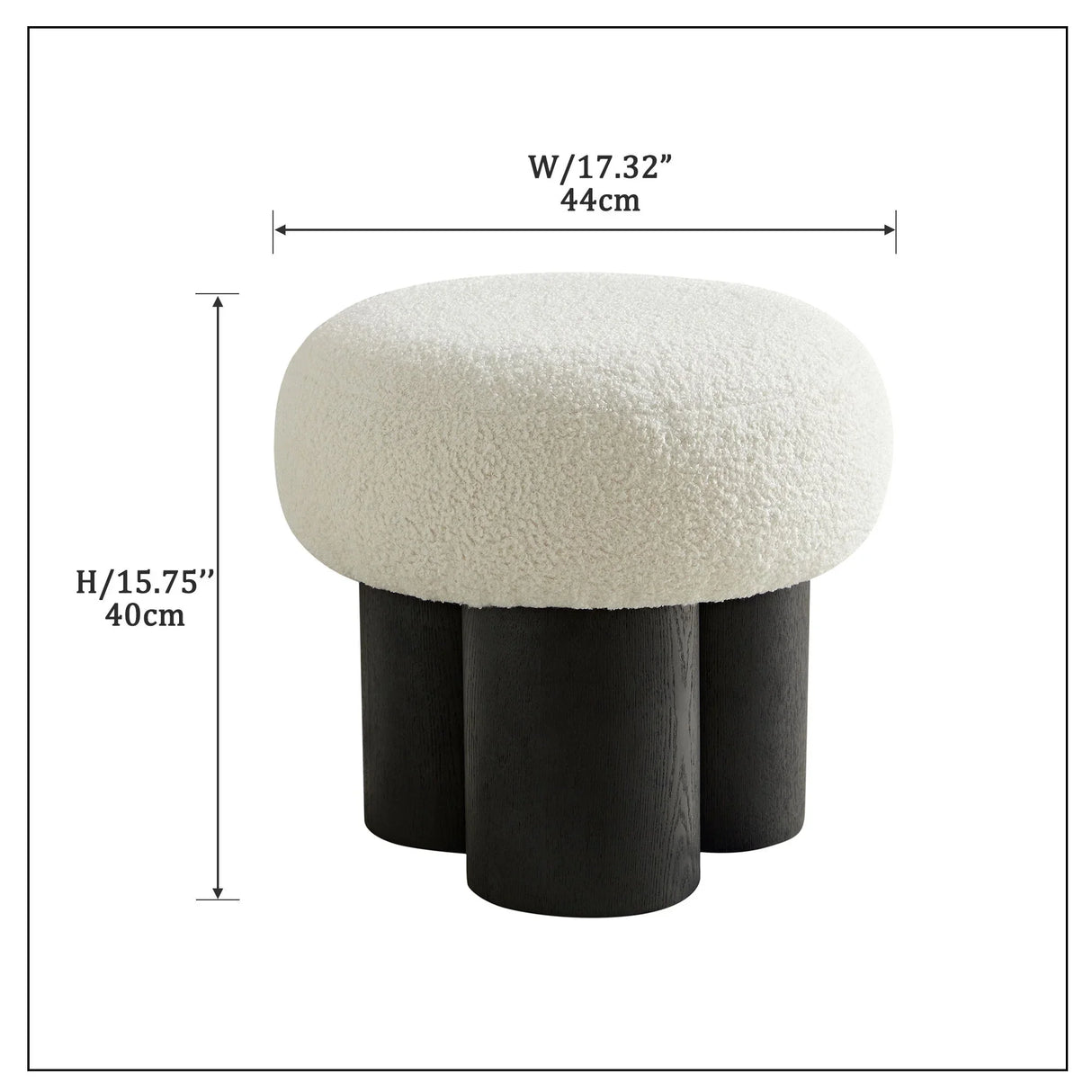 Versatile Mushroom Stool With Cushion - Furniture Home Direct
