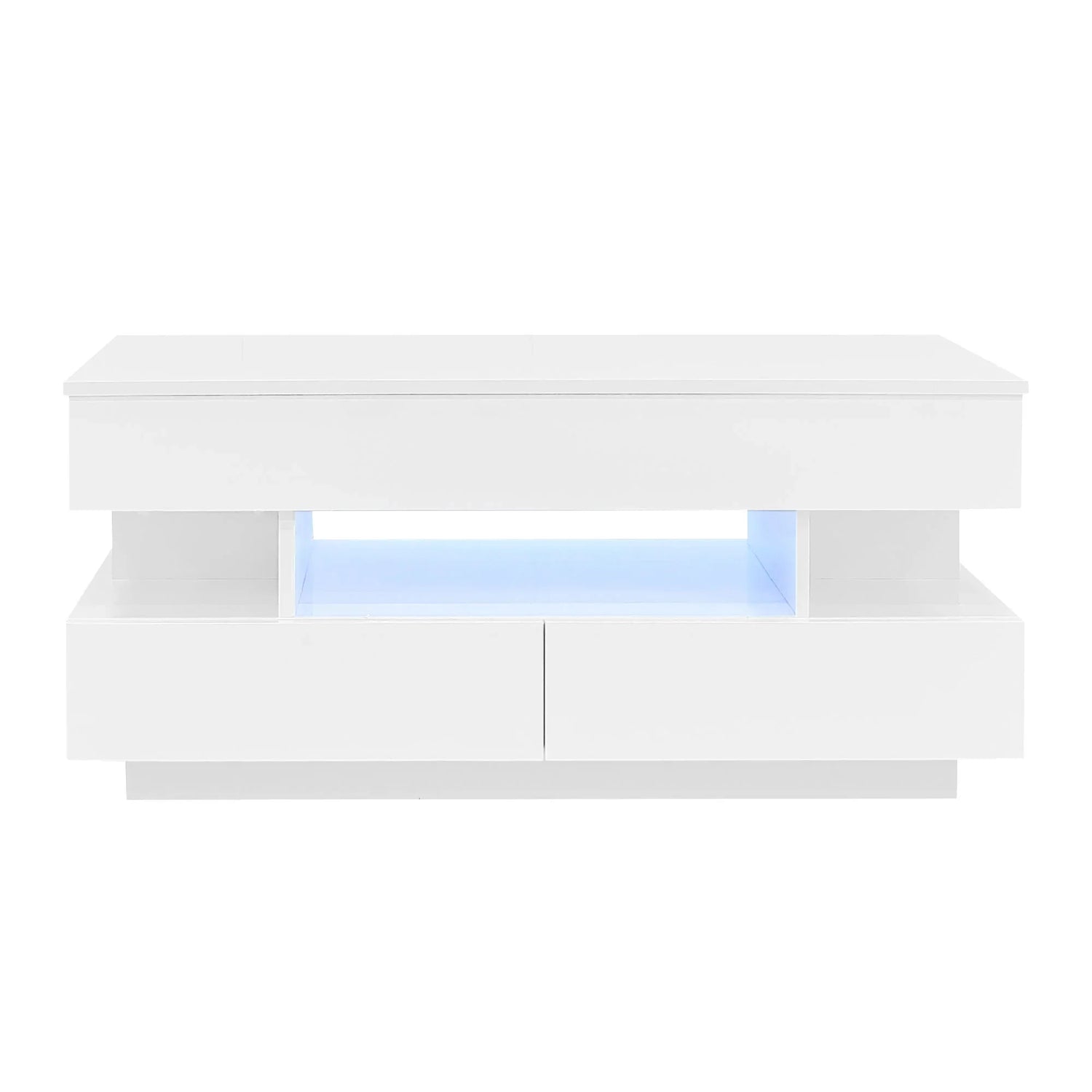 Multi Functional Lift Top Coffee Table With 2 Drawers - Furniture Home Direct