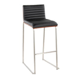 Mason Mara - Contemporary Fixed Height Barstool (Set of 2) - Furniture Home Direct