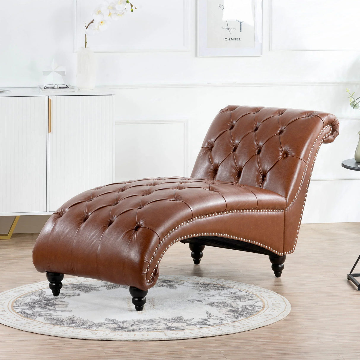 Tufted Armless Chaise Lounge - Furniture Home Direct